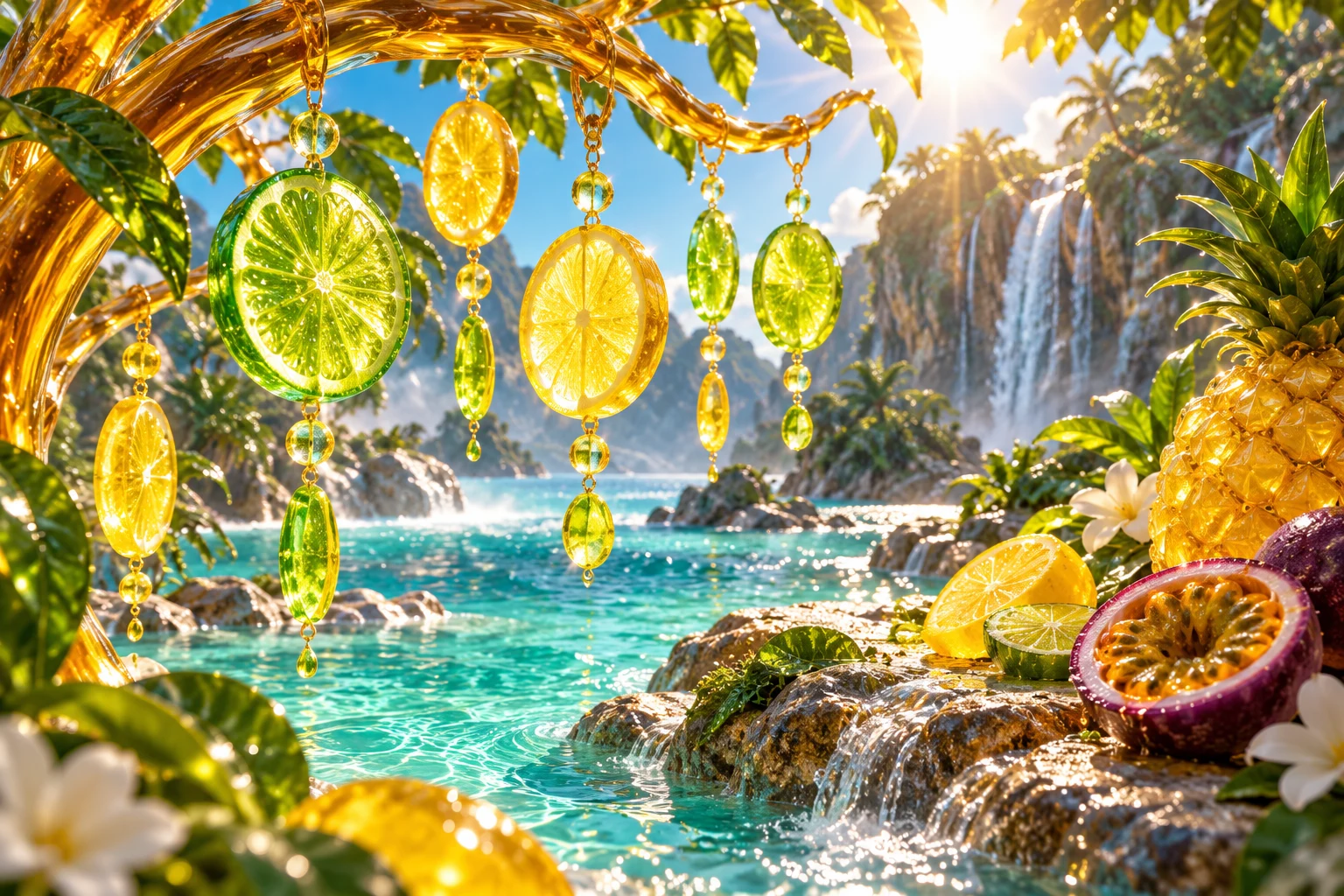 Lime chimes in Buretalon's illustrated fruit and confectionery world
