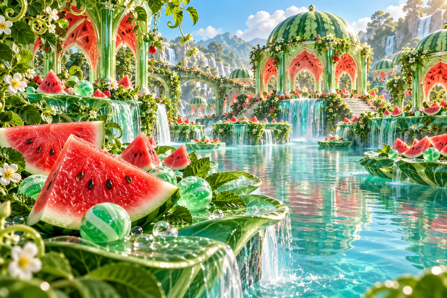 Melon morning in Buretalon's illustrated fruit and confectionery world